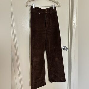 Thrills Dark Brown Corduroy Trousers